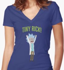 Tiny Rick! Women's Fitted V-Neck T-Shirt