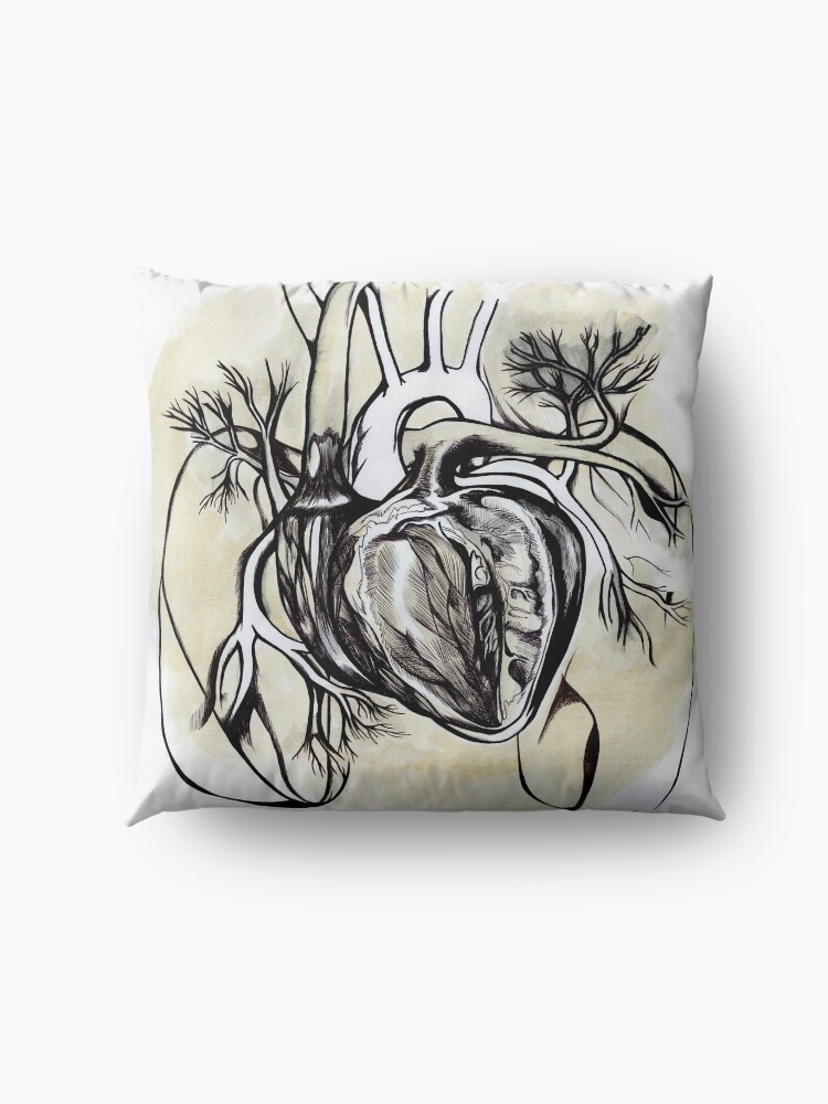 Alternative Ansicht von The Heart is an Organ of Fire Bodenkissen