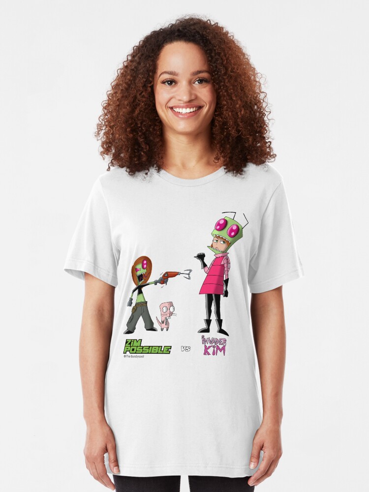 Alternative Ansicht von Zim Possible vs Invader Kim Slim Fit T-Shirt