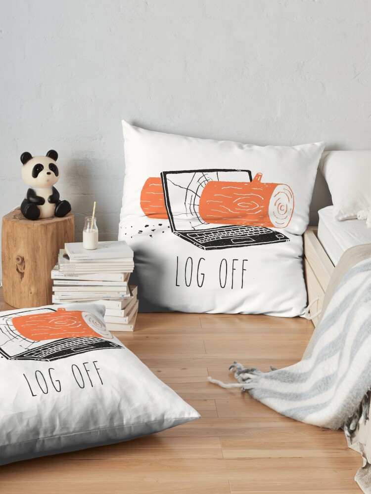 Alternate view of Log Off Floor Pillow