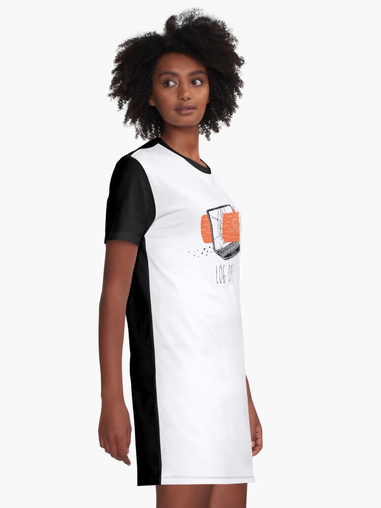 Alternate view of Log Off Graphic T-Shirt Dress