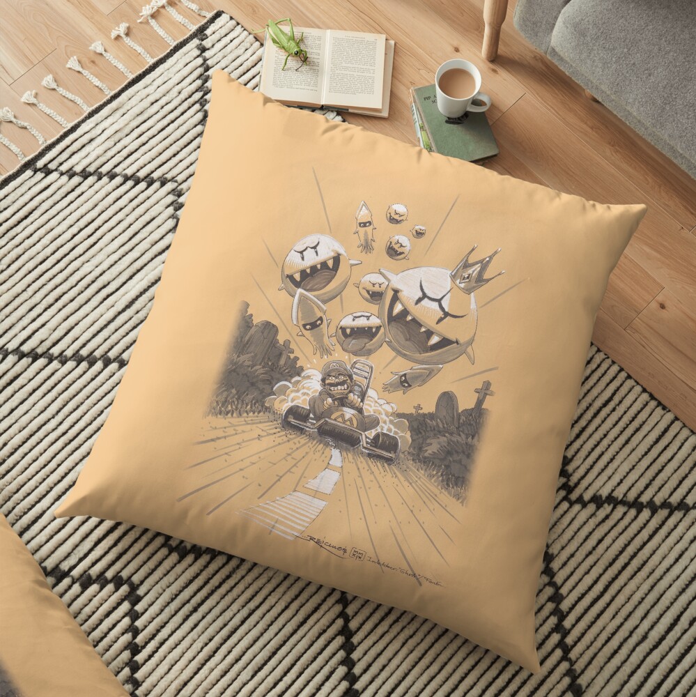 Kart race Floor Pillow