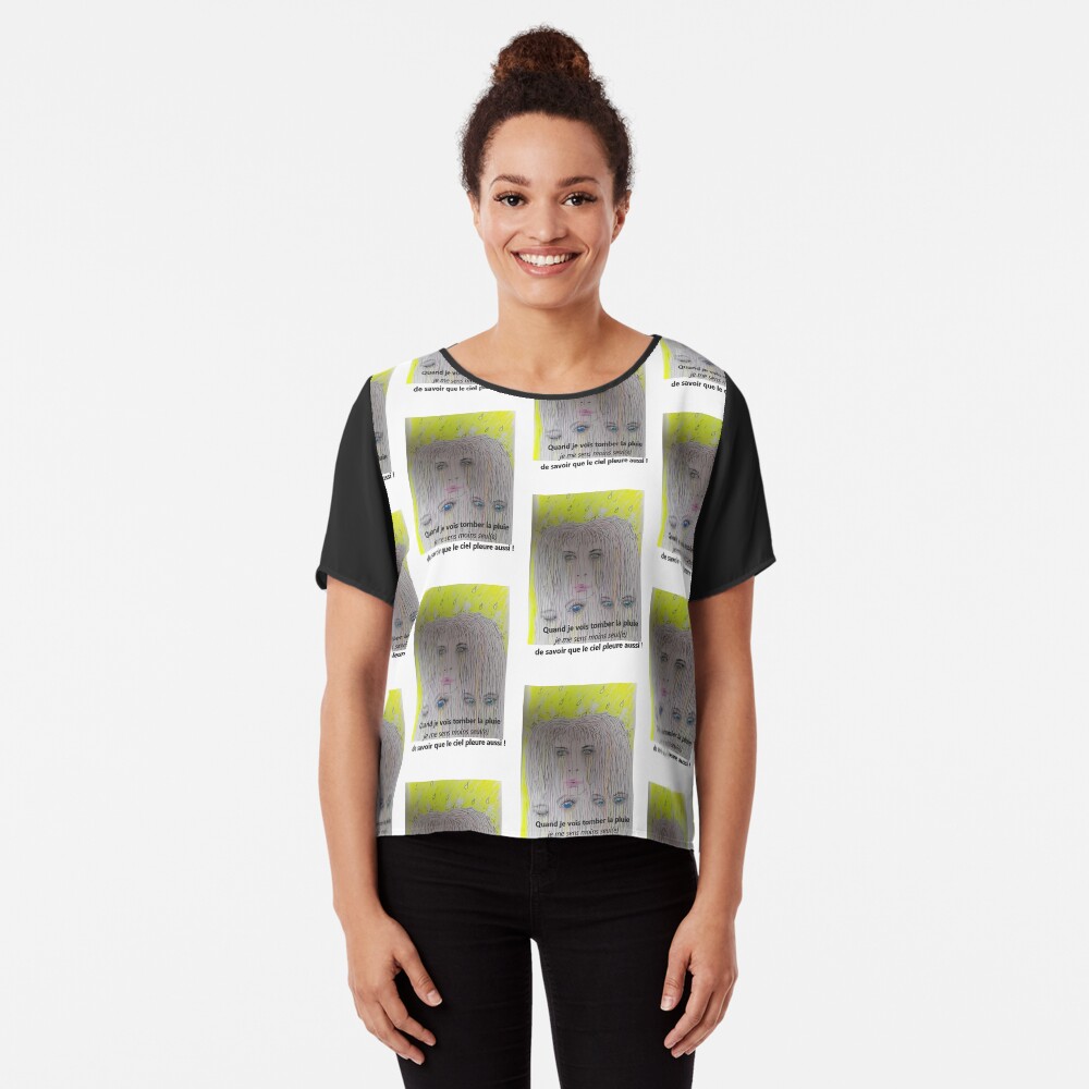 When I see the rain fall Chiffon Top