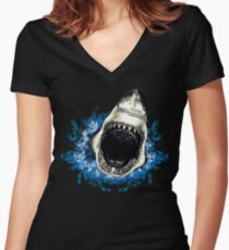 Shark Fitted V-Neck T-Shirt