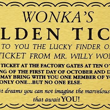 Willy Wonka x Pennywise Mashup Golden Ticket Sticker -  Portugal