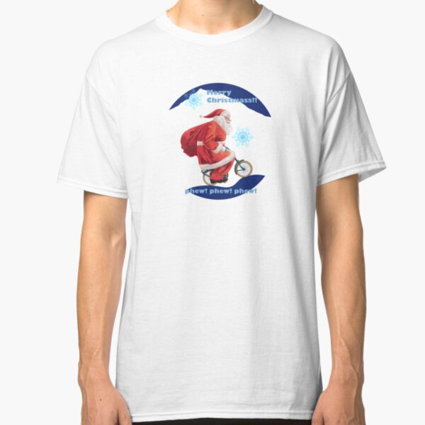Here comes Santa on a bicycle Classic T-Shirt