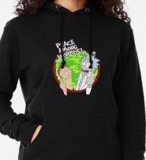 Peace Among Worlds Rick and Morty Funny Flipping Middle Finger shirt Fan Gift Lightweight Hoodie