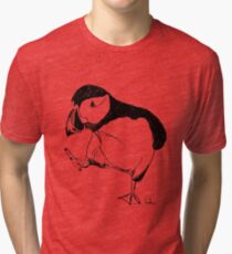 Puffin takes a walk Tri-blend T-Shirt