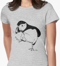 Puffin takes a walk Women's Fitted T-Shirt