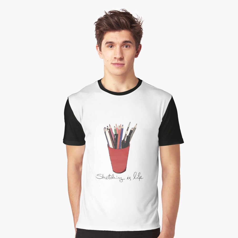 Sketching is Life Graphic T-Shirt