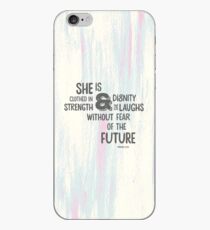 Pretty Painted Modern Typographic Bible Verse. iPhone Case