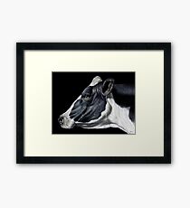 Holstein Friesian Dairy Cow Portrait Framed Print