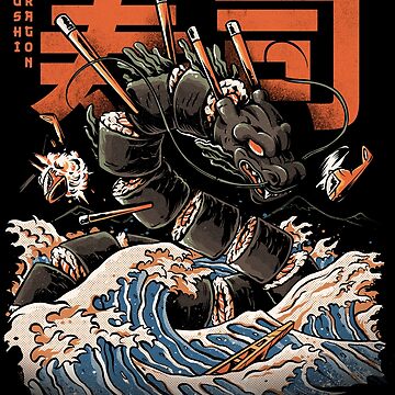 Artwork thumbnail, The Black Sushi Dragon by ilustrata
