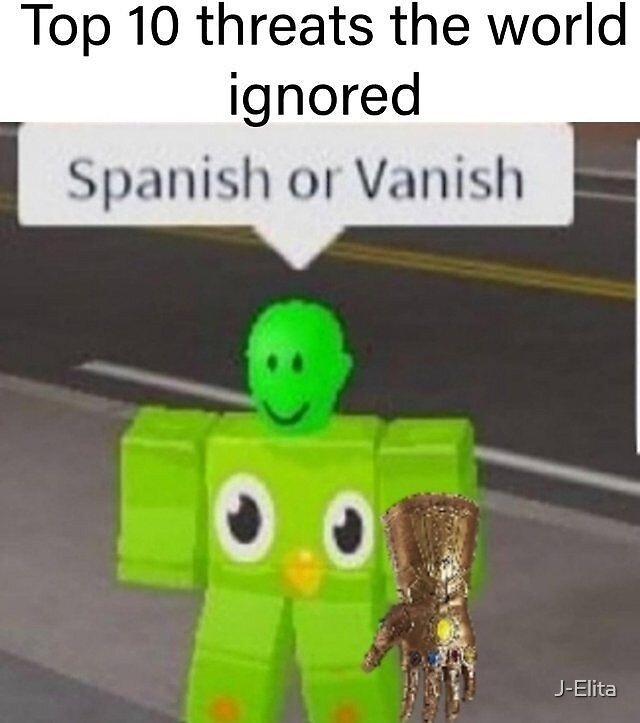 "Spanish or vanish meme Roblox" by J-Elita | Redbubble