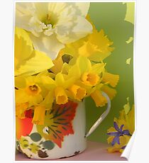 A Cup Of Golden Daffodils Poster