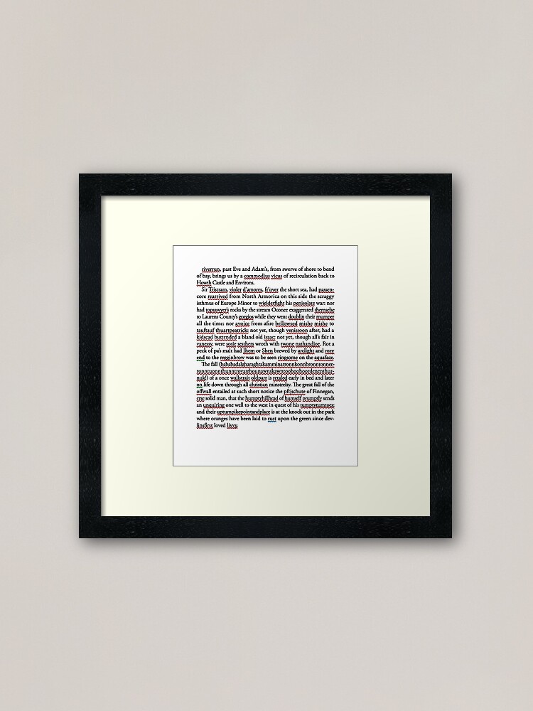 Alternate view of Finnegan's Word Framed Art Print