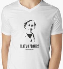 Pablo Escobar "Plata o Plomo" Men's V-Neck T-Shirt