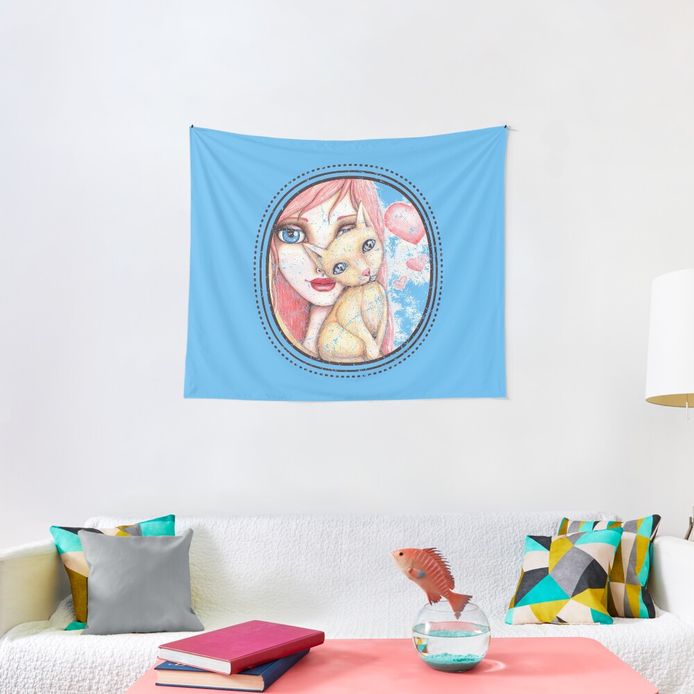 Kitten Selfie Tapestry