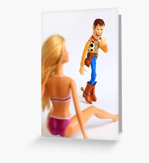 Tarjeta de felicitación Woody echa un vistazo