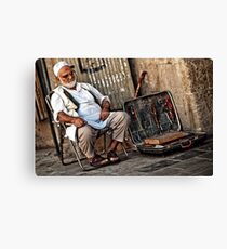 Outside a mosque Canvas Print