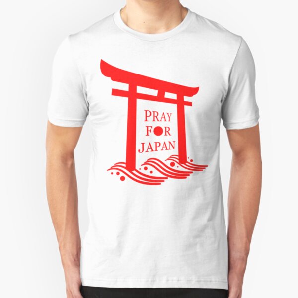 PRAY FOR JAPAN - Torii Slim Fit T-Shirt
