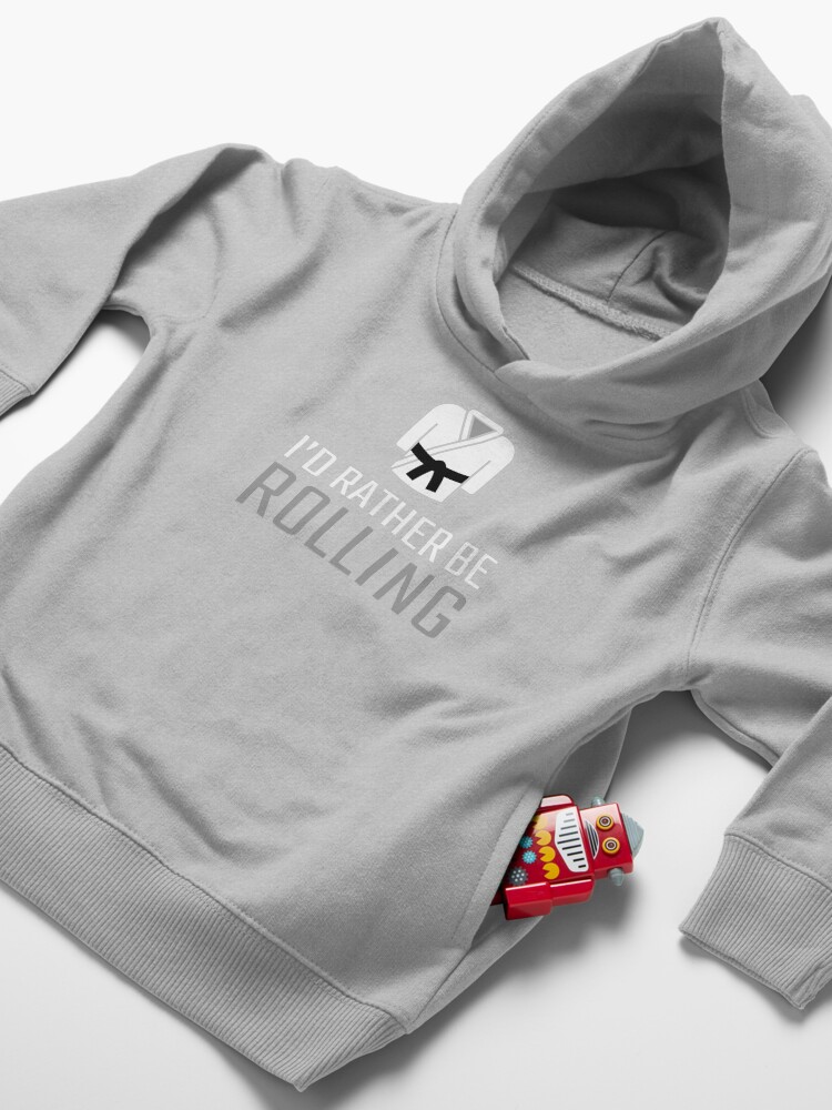 Alternate view of Rolling Brazilian Jiu Jitsu Gifts for Jiu Jitsu BJJ Gifts Toddler Pullover Hoodie