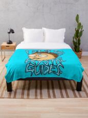 Morty "I Do As The Crystal Guides" quote from Rick and Mortyâ„¢ Death Crystal Throw Blanket