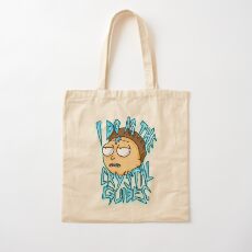 Morty "I Do As The Crystal Guides" quote from Rick and Morty™ Death Crystal Cotton Tote Bag