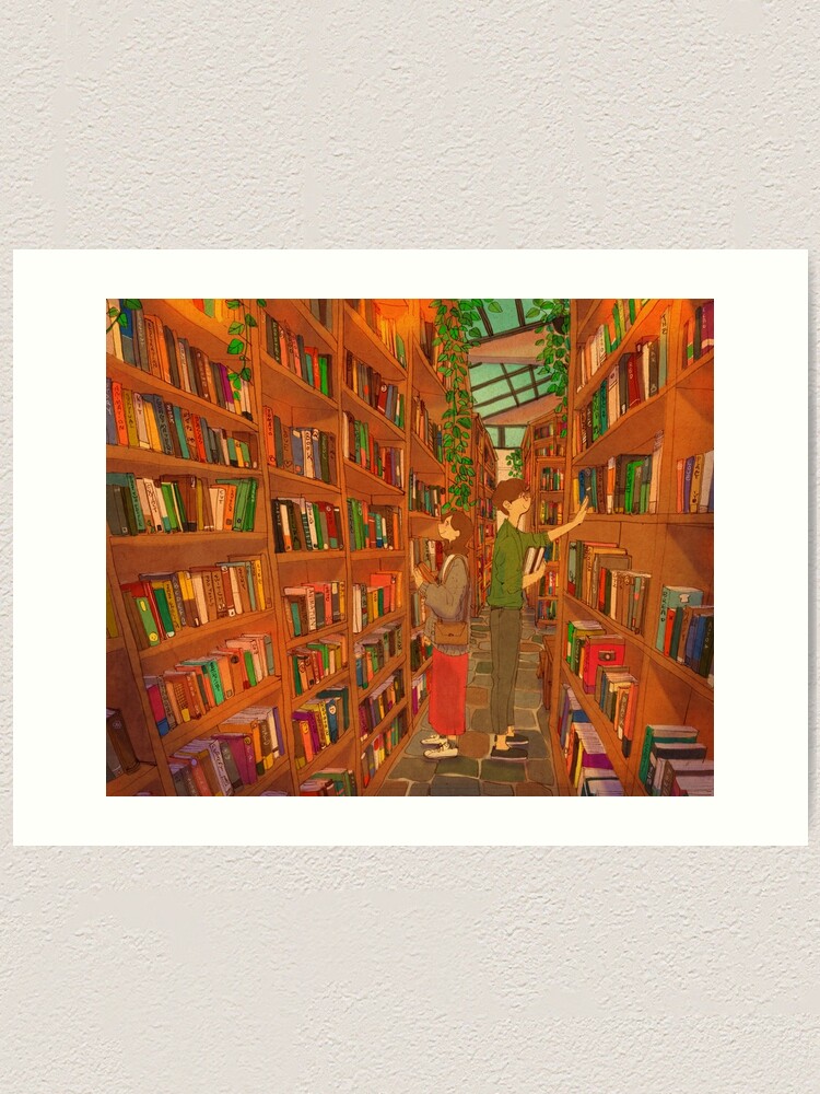 Alternate view of In the library Art Print