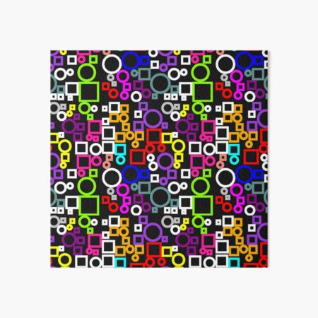 Happy Circles and Squares Art Board Print