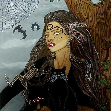 Artwork thumbnail, Dark Arts Sorceress - Witch Art by CarolOchs