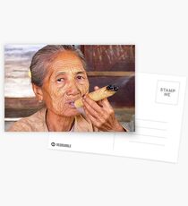 Cheroot Smoking - Bagan, Myanmar Postcards