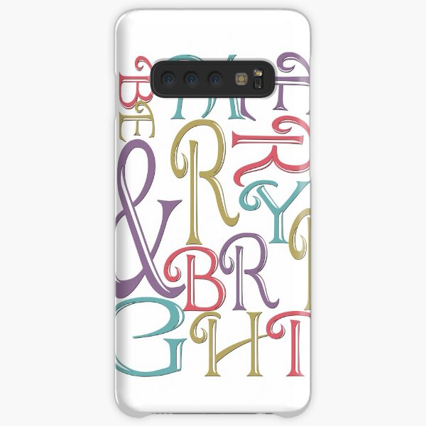 Modern Typography Merry and Bright Samsung Galaxy Snap Case