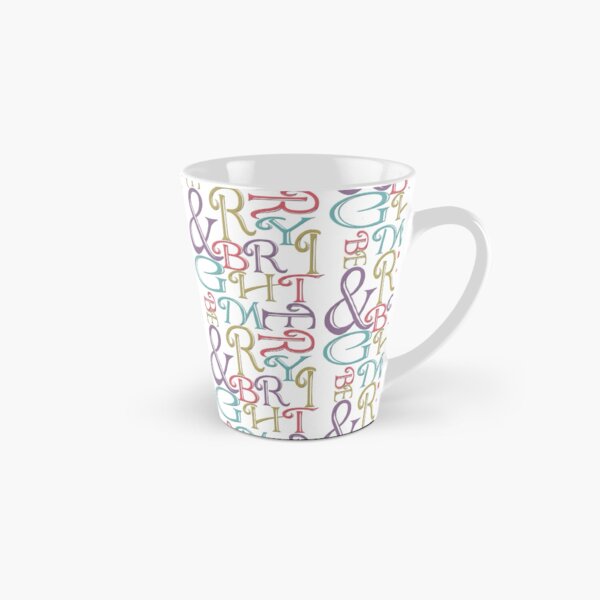 Modern Typography Merry and Bright Tall Mug