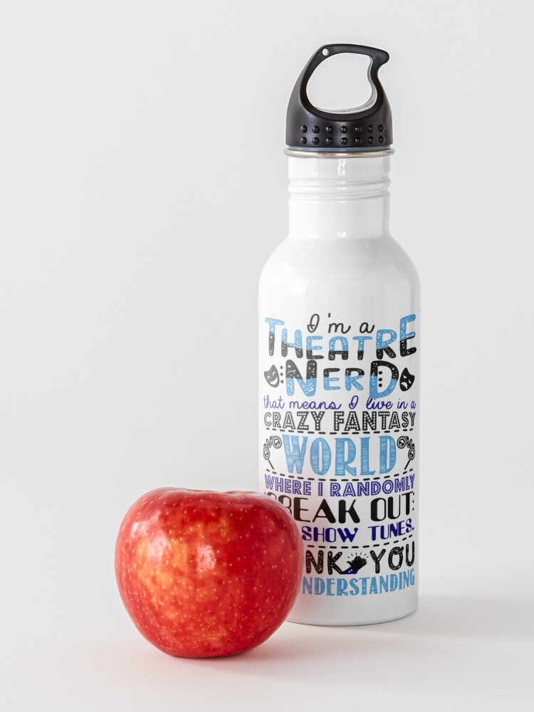 Alternate view of Theatre Nerd Funny Gift For Theatre Lovers Water Bottle