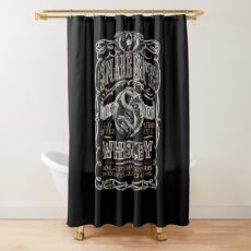 Snake Bite Whiskey Label Gift Shower Curtain