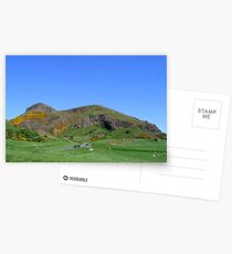 Arthur's Seat on a blue sky day Postcards