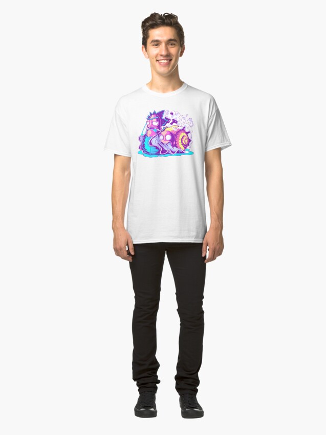 Alternate view of Rick and Morty Multiverse Snail Classic T-Shirt