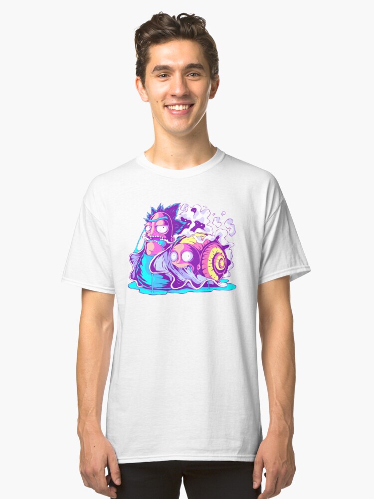 Alternate view of Rick and Morty Multiverse Snail Classic T-Shirt