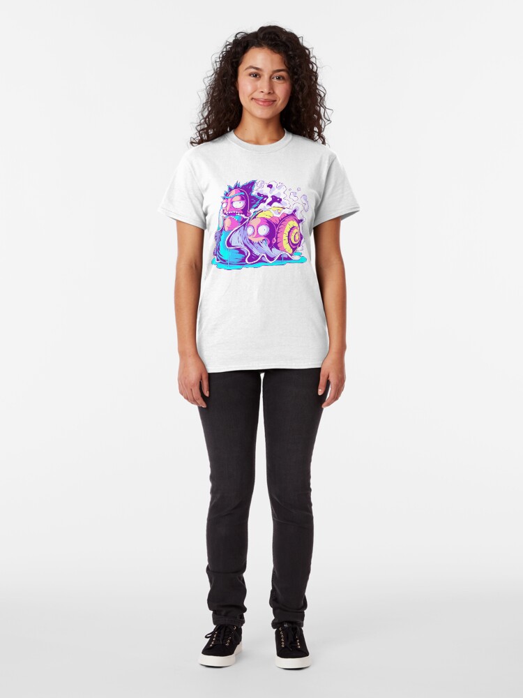 Alternate view of Rick and Morty Multiverse Snail Classic T-Shirt