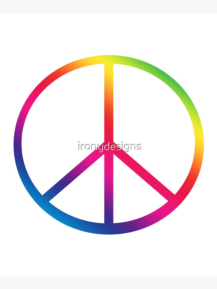 Rainbow Peace Symbol by ironydesigns