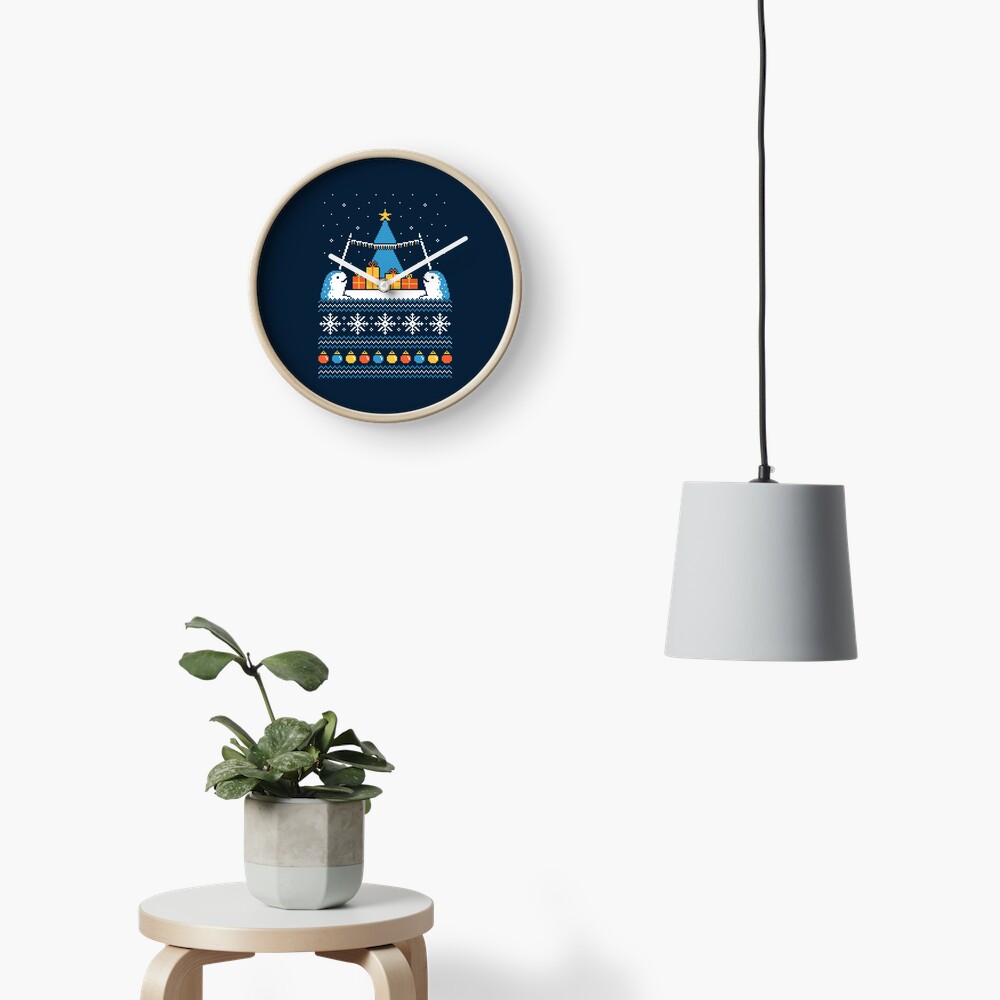 Christmas Narwhals Clock