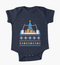 Christmas Narwhals Short Sleeve Baby One-Piece