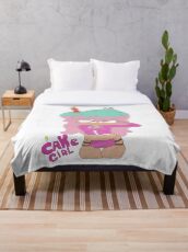 Cake Girl Throw Blanket