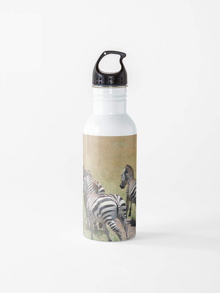 Zebra Africa Water Bottle By Bottyart Redbubble