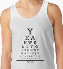 The Big Lebowski Eye Chart Tank Top