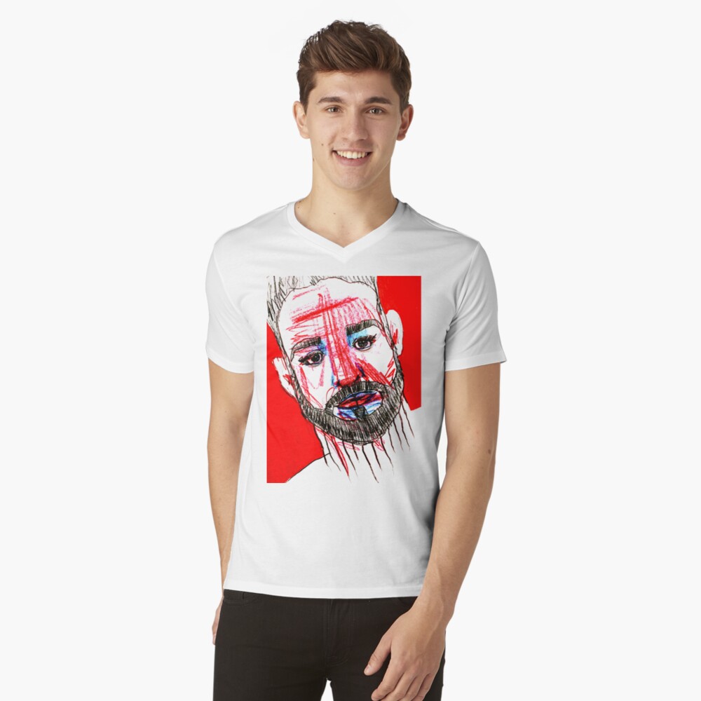 BAANTAL / Hominis / Faces #11 V-Neck T-Shirt