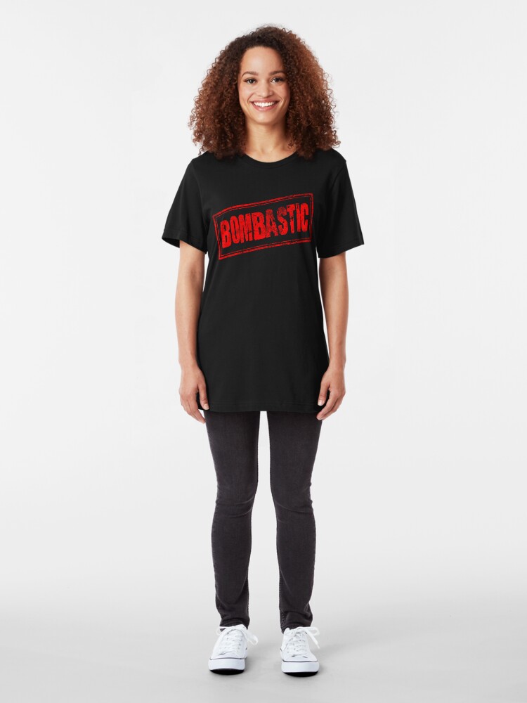 Alternate view of Bombastic (Vintage Retro Stamp) Slim Fit T-Shirt
