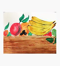 Table of Fruit, watercolor Photographic Print
