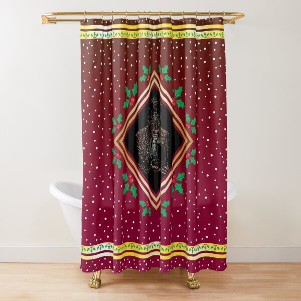 Opening the Box - Red Fresco Shower Curtain